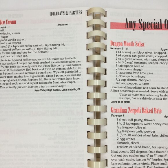 Vintage 2003 Holidays Parties Cookbook Easy Recipes From Home Economics Teachers - Picture 9 of 11